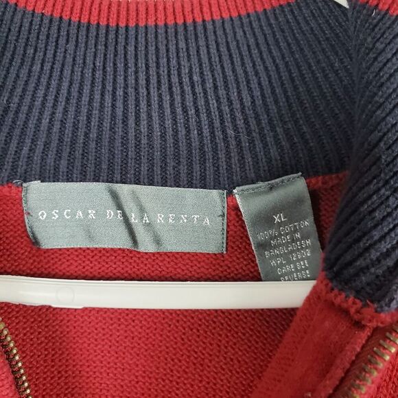 Oscar De La Renta Pullover Sweater Maroon Red Size XL - Picture 3 of 7